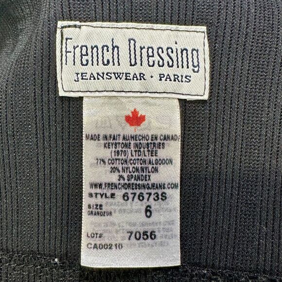 FRENCH DRESSING Jeanswear Vintage Y2K Black Zip Up Jacket Sz 6 - Picture 9 of 9